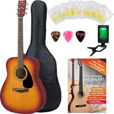 Yamaha F310 TBS Gitarre Tobacco Brown Sunburst Tasche Stimmgerät Schule Saiten