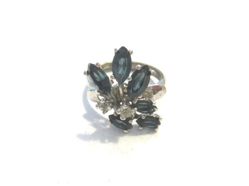Schöner silberring mit blauen - mit,