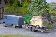 Wiking Set (MB L406, VW T2, Autotransportanhänger )