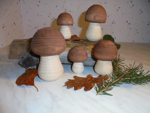 Pilz holzpilz gedrechselt - pilz,
