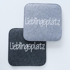 Sitzkissen Lieblingsplatz grau
