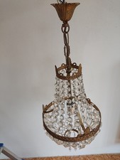 alter Korblüster Deckenlampe Lüster Kristallleuchter Kronleuchter