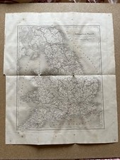 1844 antike karte von - 1844, england