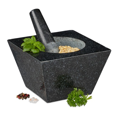 Mörser mit stößel granit - mörser, stößel,
