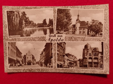 Apolda 1966. Friedensteich u.a. Schöne alte s/w-AK. Beschrieben. Nicht gelaufen.