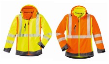 4PROTECT® Warnschutz Softshell Jacke HOUSTON Warnjacke Warnschutzjacke Herren