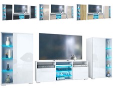 Wohnwand Lowboard Vitrine