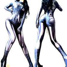Kostüm Fasching Spiderman Damen Mädchen Jumpsuit Cosplay Kostüm Ganzkörper Party