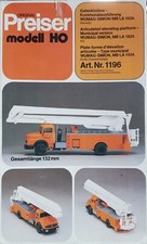 Preiser 1196: MB LA 1194 Gelenkbühne Wumag-Simon Kommunalausführung *Neuwertig*