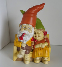 ?Süße „Oma +Opa auf einer Bank“ Dekofigur Terrassenfigur Gartenfigur