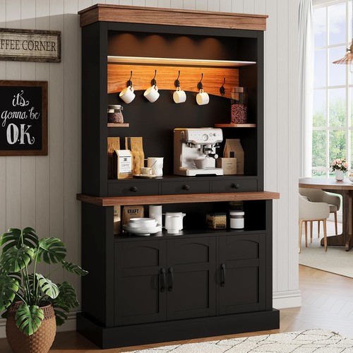 Coffee bar cabinet led - bar, w/