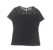 H&M Damen Schwarz Spitze Top