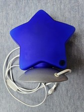 Abs. RAR Vintage 90er IKEA Blauer Glas Stern Silber Metall TYP B9702 Lampe 