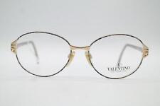 Vintage VALENTINO V433 Gold Mehrfarbig Oval Brille Brillengestell eyeglasses NOS