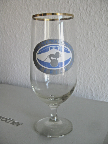 Altes ddr bierglas emailliert - altes,
