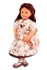 Schildkröt Jenny von Sieglinde Frieske braune Haare, Kleidung weiss/rose/braun