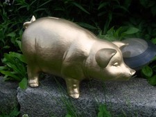 GROßES XXXL SPARSCHWEIN GOLD SPARDOSE KERAMIK  GEBURTSTAG HOCHZEIT 