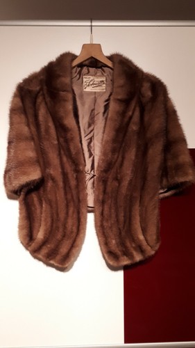 Pelz mantel mit schal - mit,