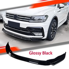 Frontspoiler für VW Tiguan Rline MK2 2017-2020 Frontansatz Spoiler Schwarz Glanz