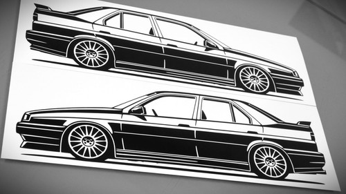 Alfa romeo 155 aufkleber - q4,