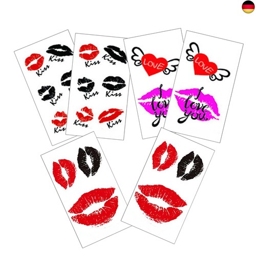 Stück rote lippen aufkleber - lippen,