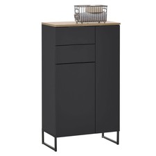 Highboard - schwarz matt -