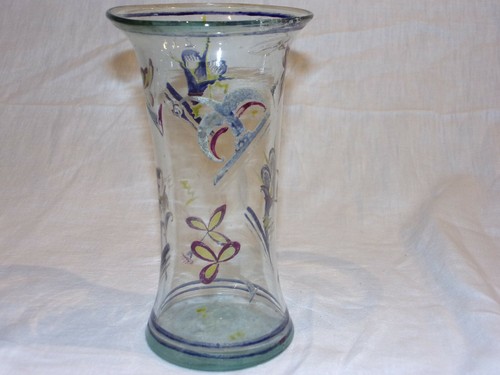 Geblasene vase emailmalerei - geblasene, vase,
