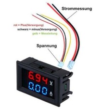 Einbau LED Volt-Ampermeter je