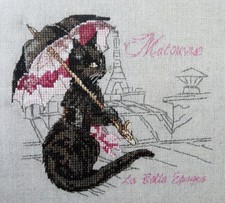 LEINEN KREUZSTICH STICKBILD -