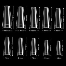 BTArtbox Ballerina Nägel Tips Set für Gelnägel 500 Stück Acryl Clear Nail