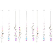 9 PCs Dekoratives Kristalldekor zarte leichte Anhänger schicke Lampenanhänger