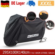 XXXL Motorradgarage Motorrad Abdeckung Wasserdicht Abdeckplane Outdoor Schwarz