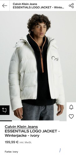 Calvin klein winterjacke ivory - calvin,