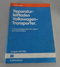 Werkstatthandbuch VW Bus / Transporter T3 5-Gang Schaltgetriebe 094 Allrad ´86