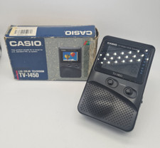 Casio TV-1450 LCD Taschen-Farbfernseher UHF PAL UK tragbar mit Box