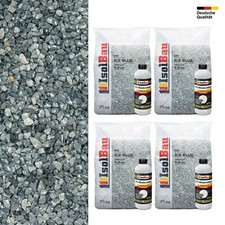 Steinteppich SET Ice Blue 4-8mm Marmorkies 100kg + PU-Bindemittel Set für 10m²