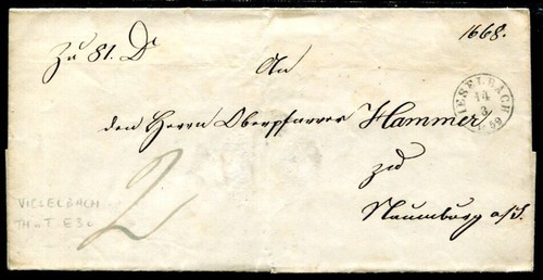 Vieselbach 1859 brief nach - vieselbach,