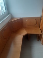 rustikale holzeckbank. Ideal