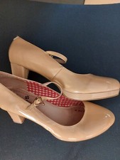 HERZENSGLÜCK Trachtenschuhe "Mary Janes" Beiger Lack Größe 38