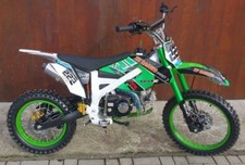 125ccm Dirtbike Pitbike 125cc 4Takt 4 Gang 17/14 Zoll Grün Enduro Cross Motor