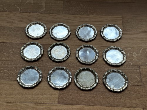 Silberne untersetzer - 12,