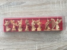8 alte musizierende, unbemalte KUNSTSTOFF-WEIHNACHTSENGEL in OVP (siehe Bilder)