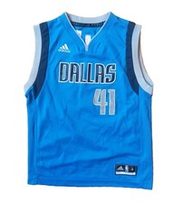Adidas Dirk Nowitzki Dallas Mavericks Trikot NBA blau YOUTH KINDER M 10-12