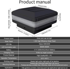 LED Solar Lampe Pfosten