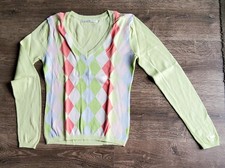 Tommy Hilfiger ♥️ Damen Pullover Baumwolle mit Rauten Gr. S