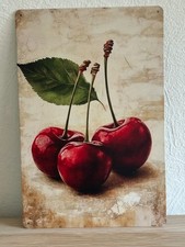 Wandbild Metall * Kirschen