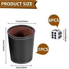 Würfelbecher Leder Set mit