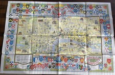 Historical Map of London. Arms