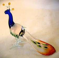 Glasfigur pfau lauscha - pfau,