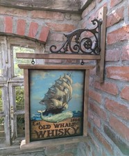 PUB HÄNGESCHILD OLD WHALE WHISKY KNEIPENSCHILD MARITIM WALFANG SCHILD BAR NEU